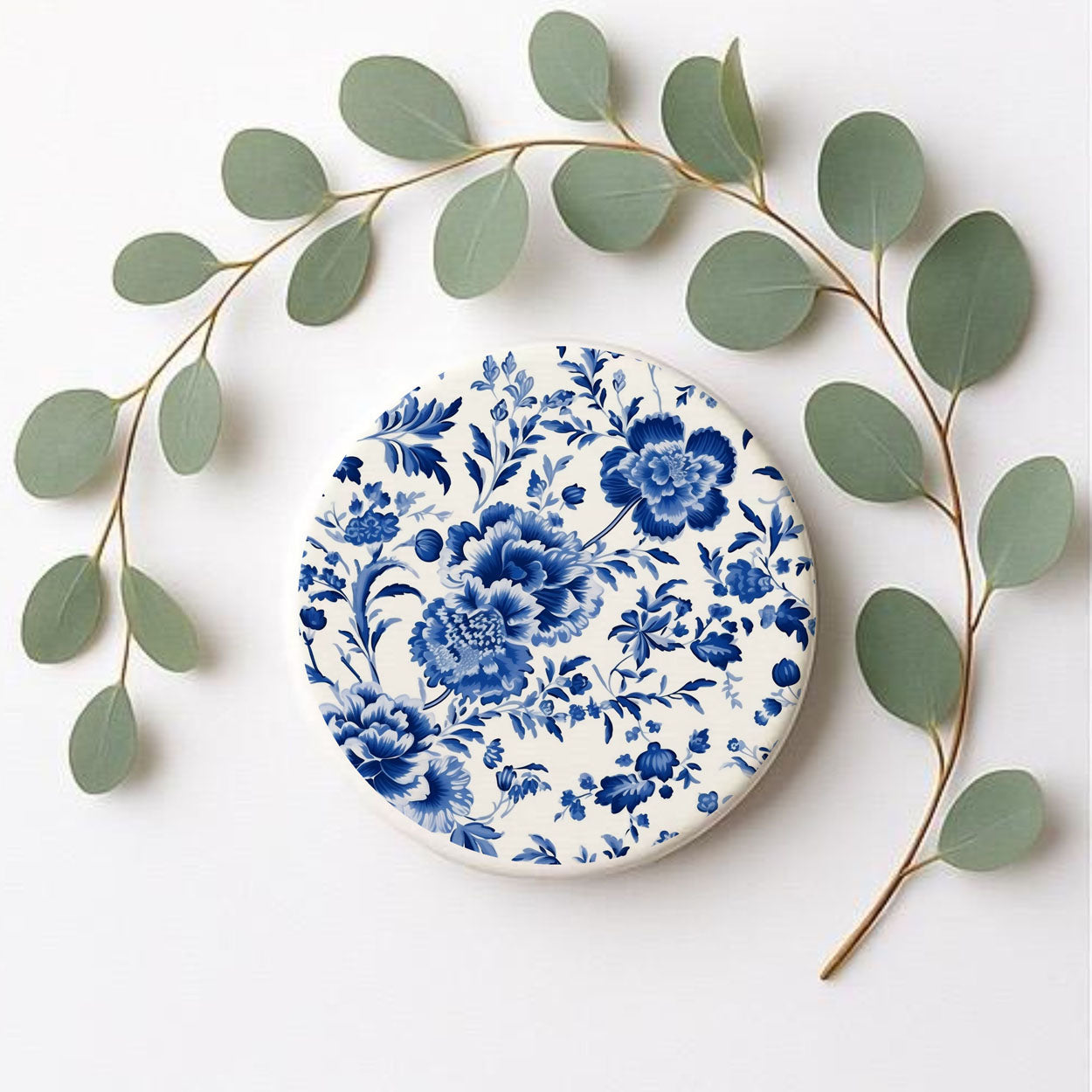Chinoiserie Ceramic Coasters - Blue & White Designs