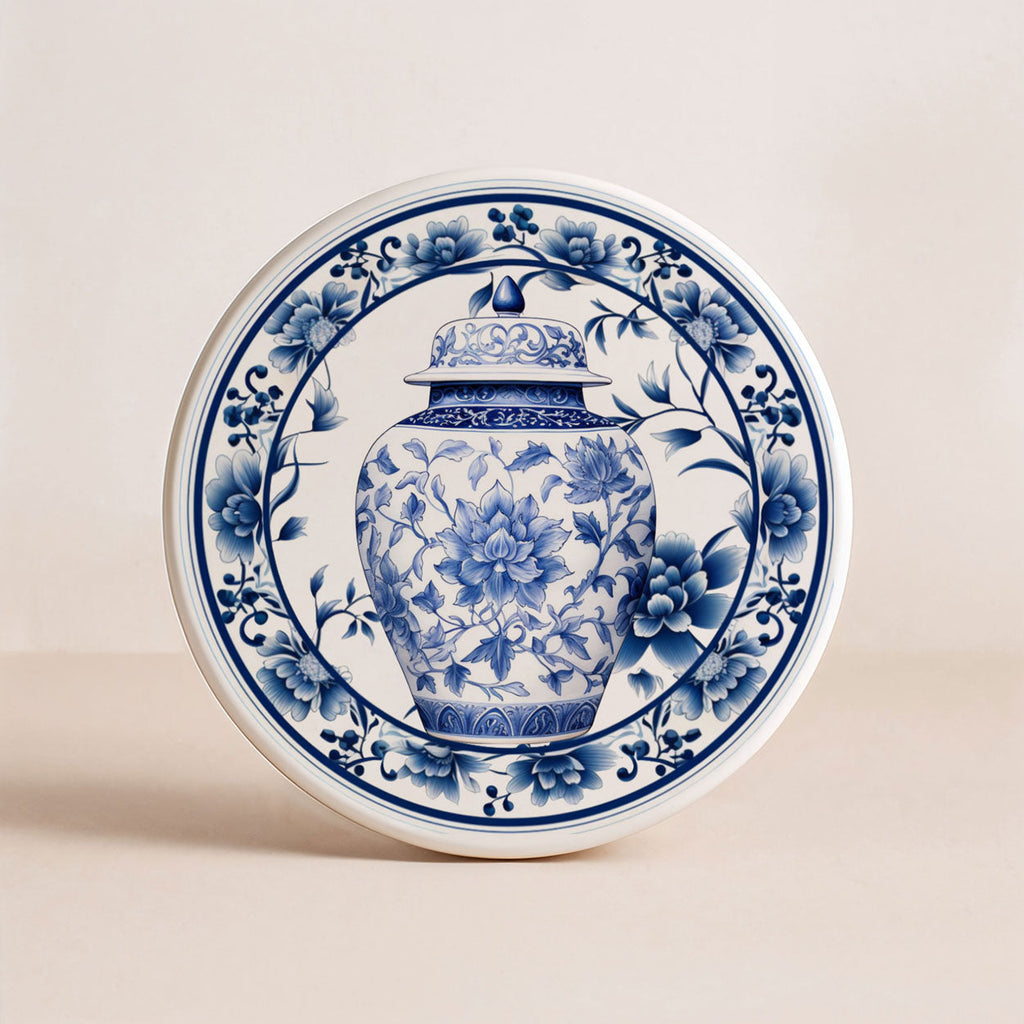 Chinoiserie Ceramic Coasters - Blue & White Designs