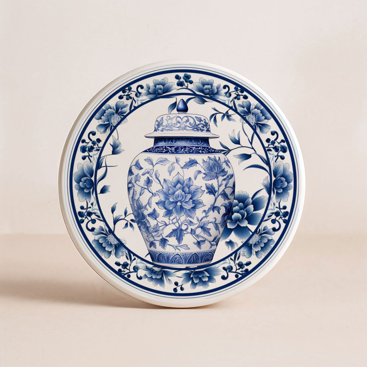 Chinoiserie Ceramic Coasters - Blue & White Designs
