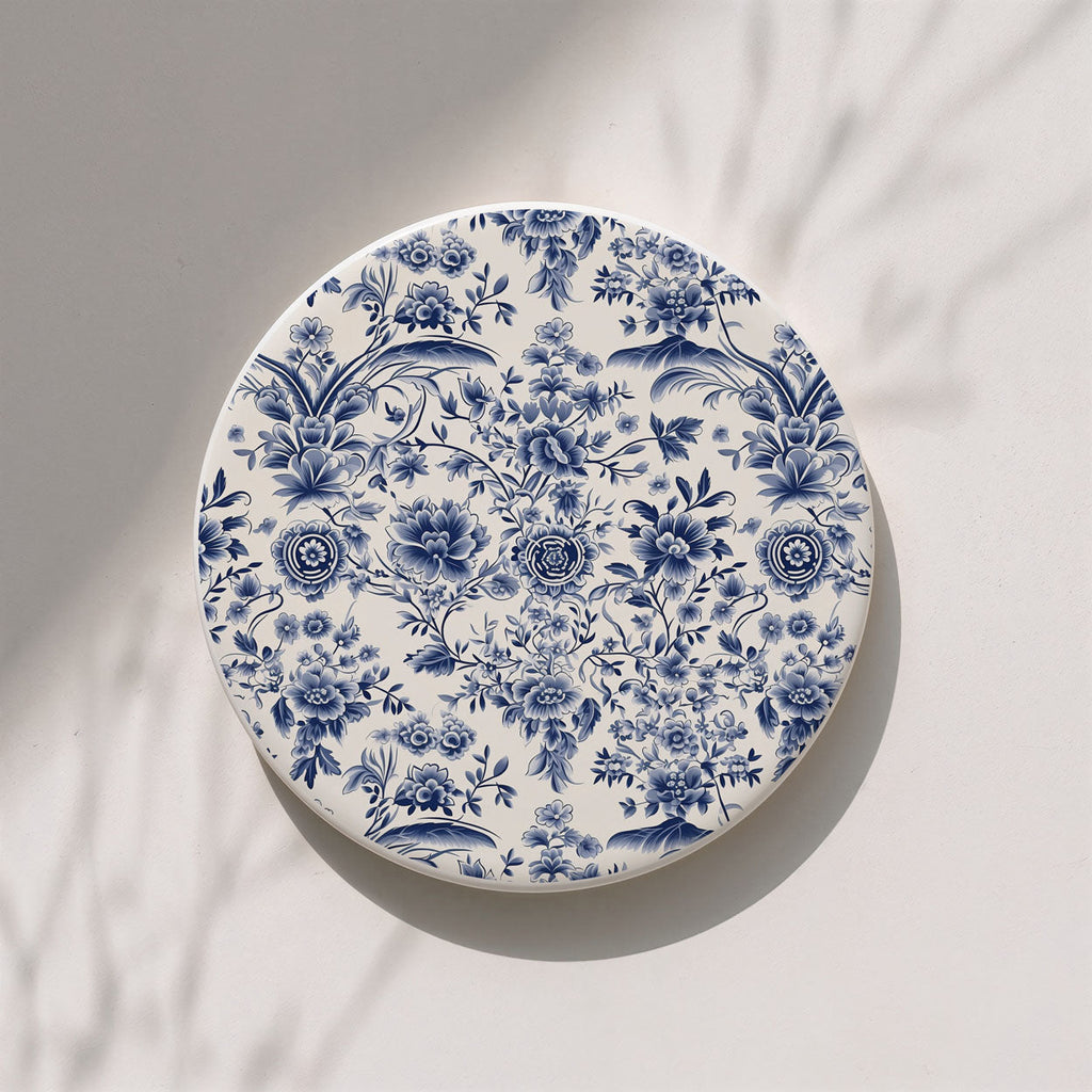 Chinoiserie Ceramic Coasters - Blue & White Designs