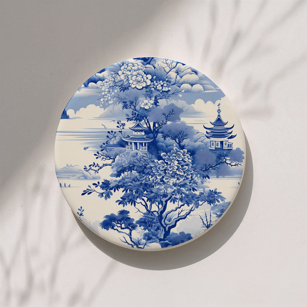 Chinoiserie Ceramic Coasters - Blue & White Designs