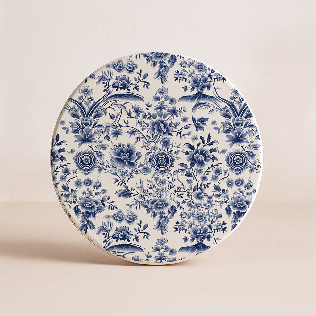 Chinoiserie Ceramic Coasters - Blue & White Designs