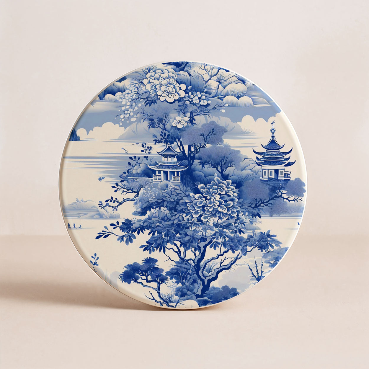 Chinoiserie Ceramic Coasters - Blue & White Designs