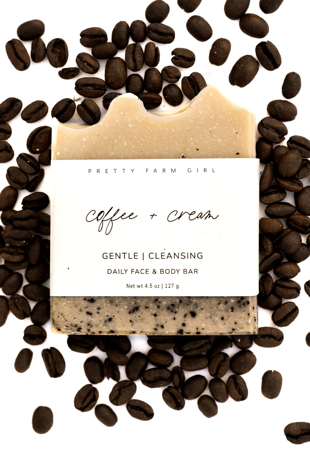 Coffee + Cream Goat Milk & Tallow Soap Bar - Handcrafted Exfoliating Cleanser