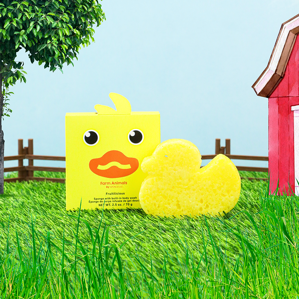 Danny Duck Body Wash Infused Buffer | Farm Animals Collection
