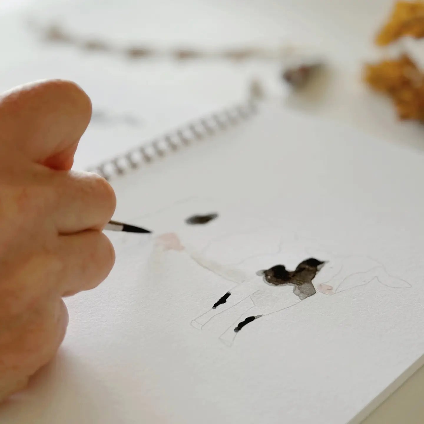 Farm Watercolor Workbook - 12 Guided Painting Projects