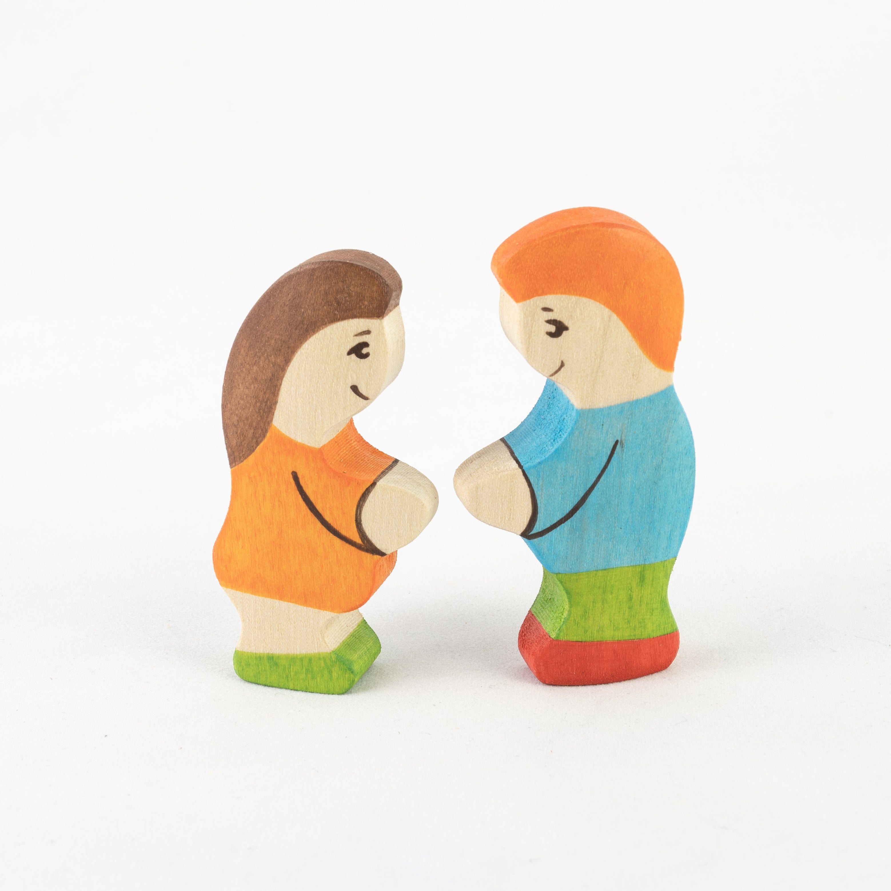 Waldorf Wooden Farmers Family - 5 Piece Hand-Carved Set