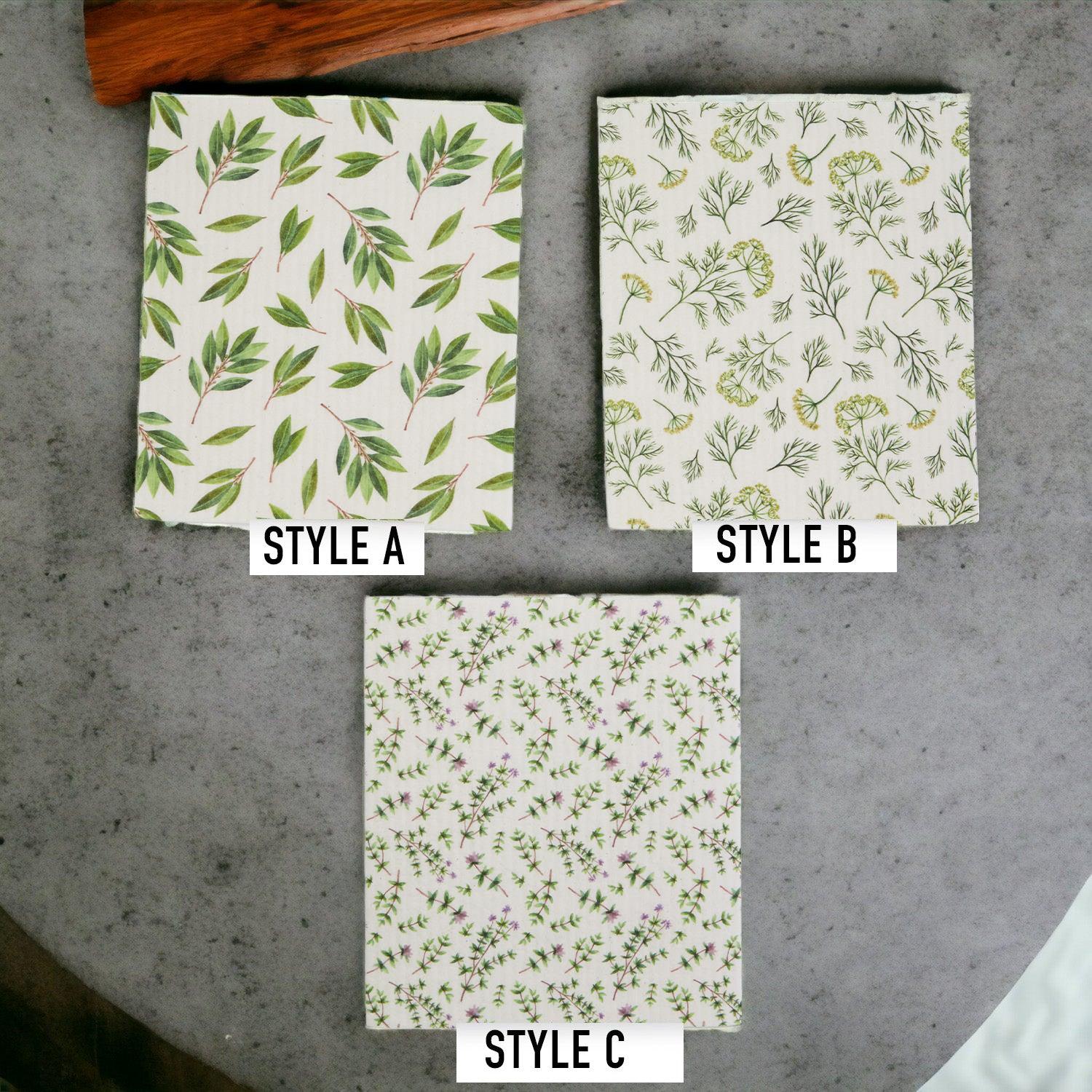 Herb Garden Biodegradable Kitchen Cloth - Eco-Friendly Sponge Alternative