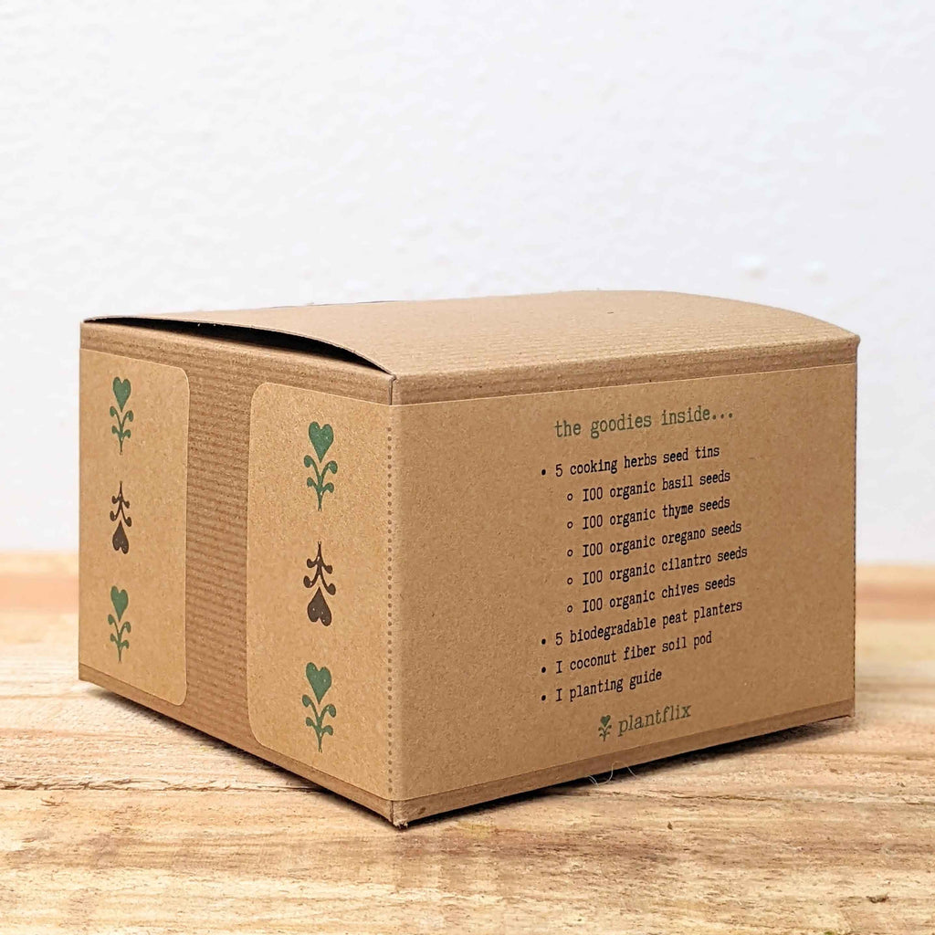 Organic Herb Garden Seed Kit - Cooking Herbs