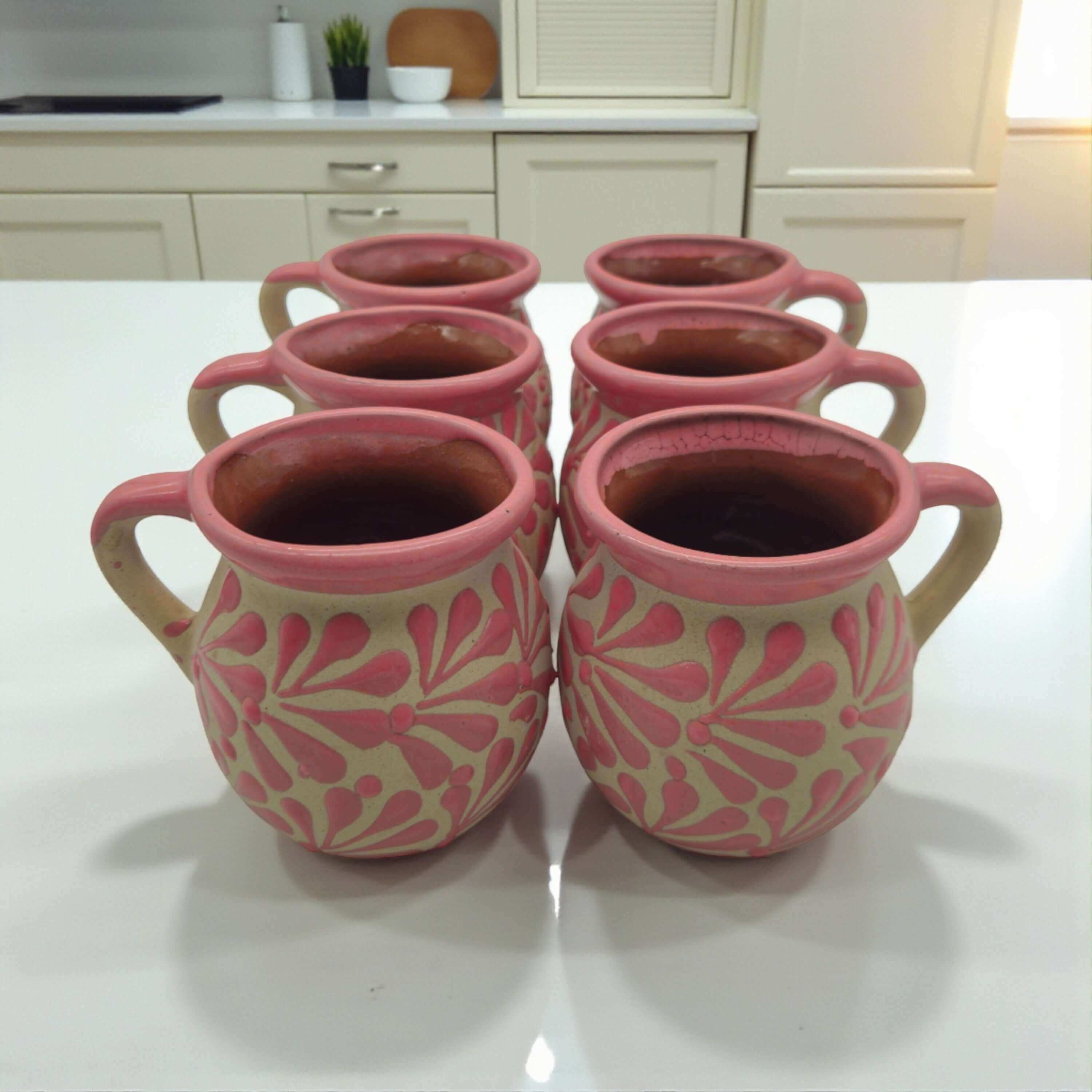 Pink Talavera Mug | Authentic Handmade Mexican Clay Pottery Mug