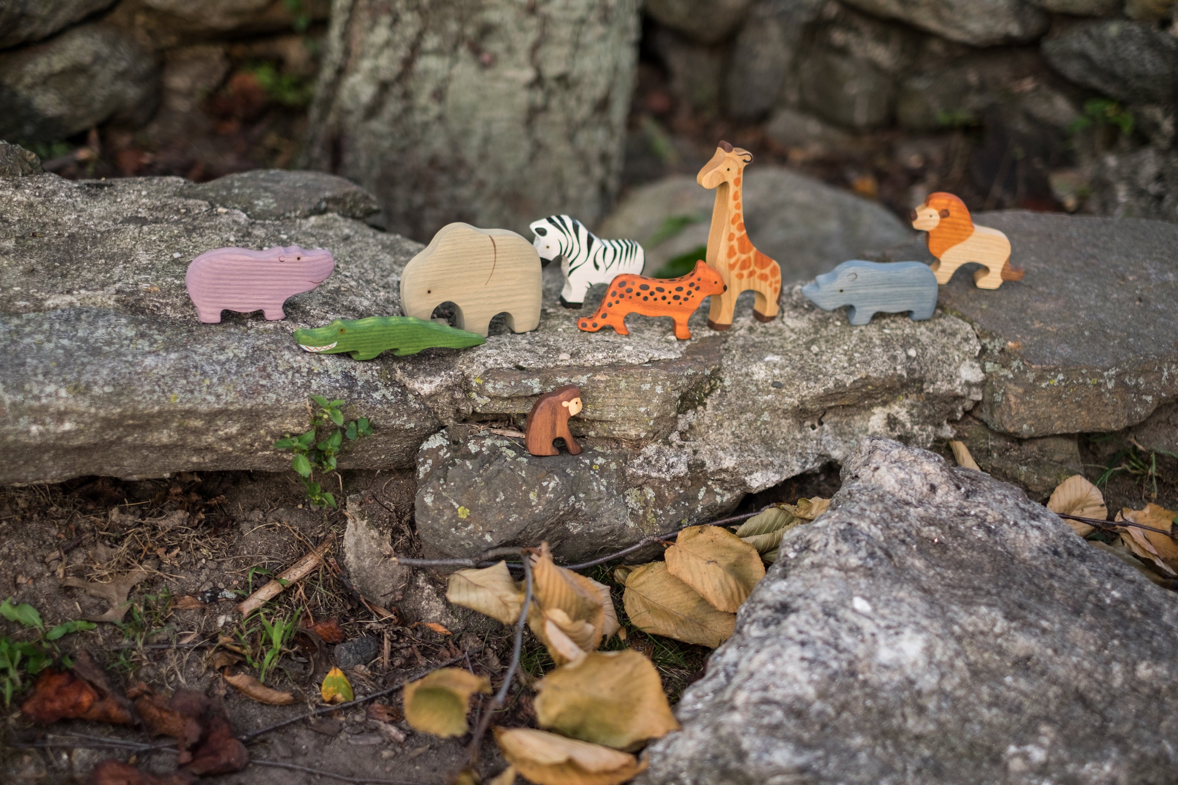 Waldorf African Safari Set - Hand-Painted 9 Animals
