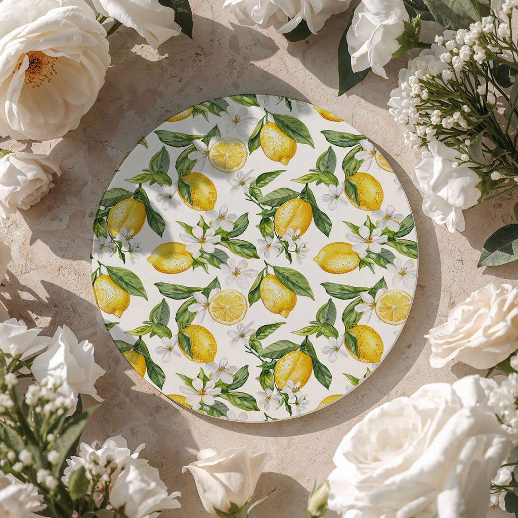Mediterranean Lemon Ceramic Coaster