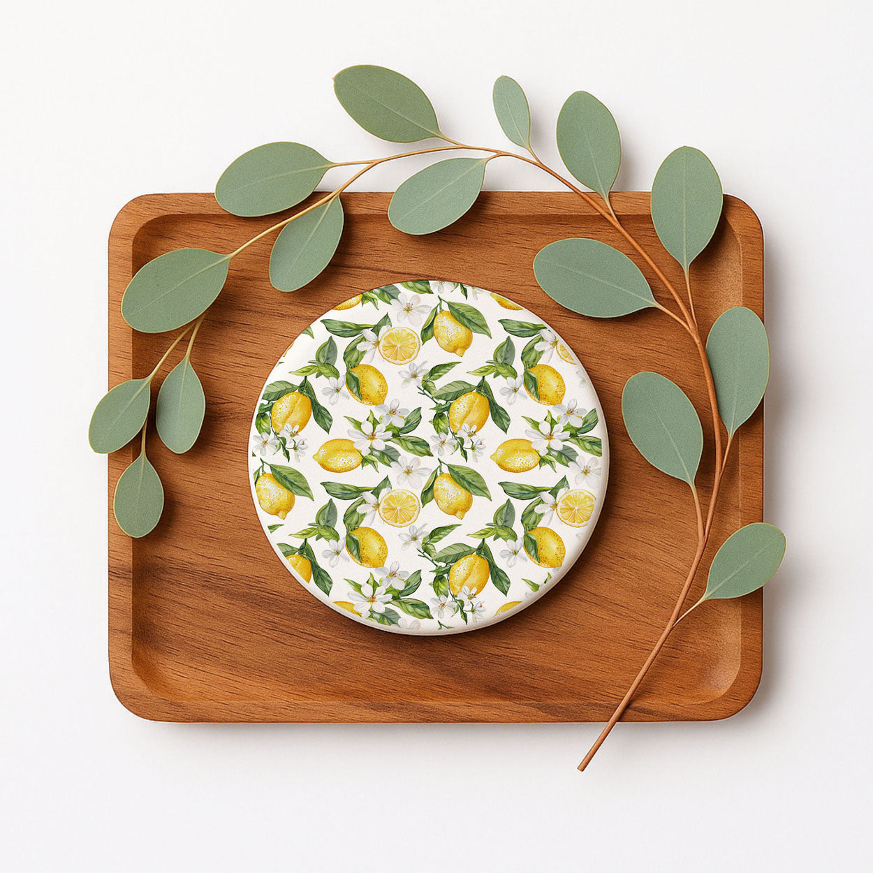 Mediterranean Lemon Ceramic Coaster
