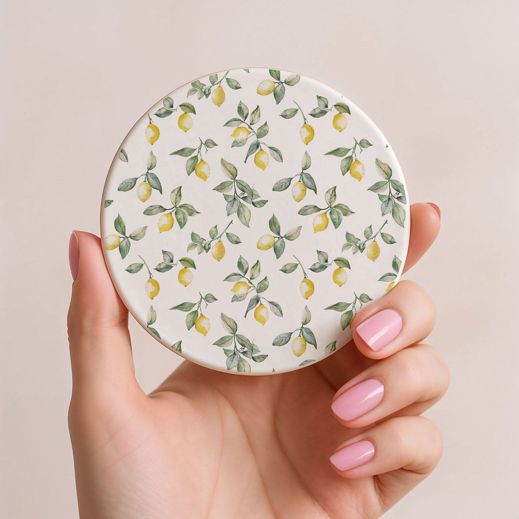 Mediterranean Lemon Ceramic Coaster