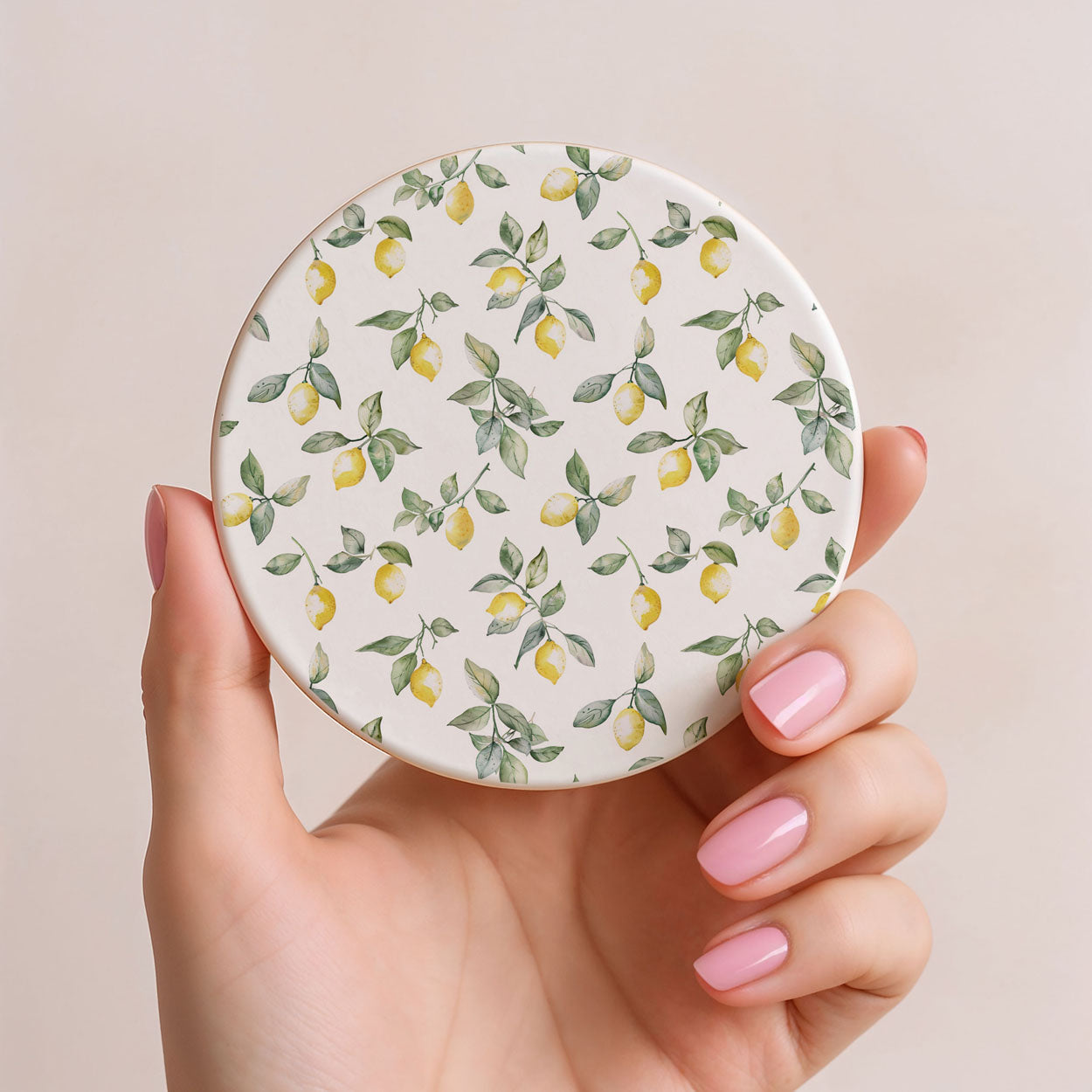 Mediterranean Lemon Ceramic Coaster