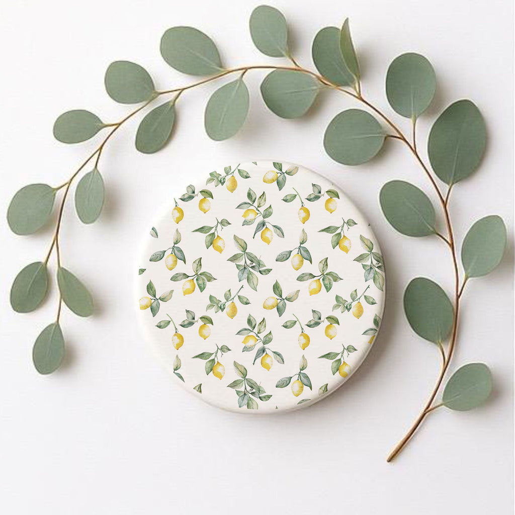 Mediterranean Lemon Ceramic Coaster
