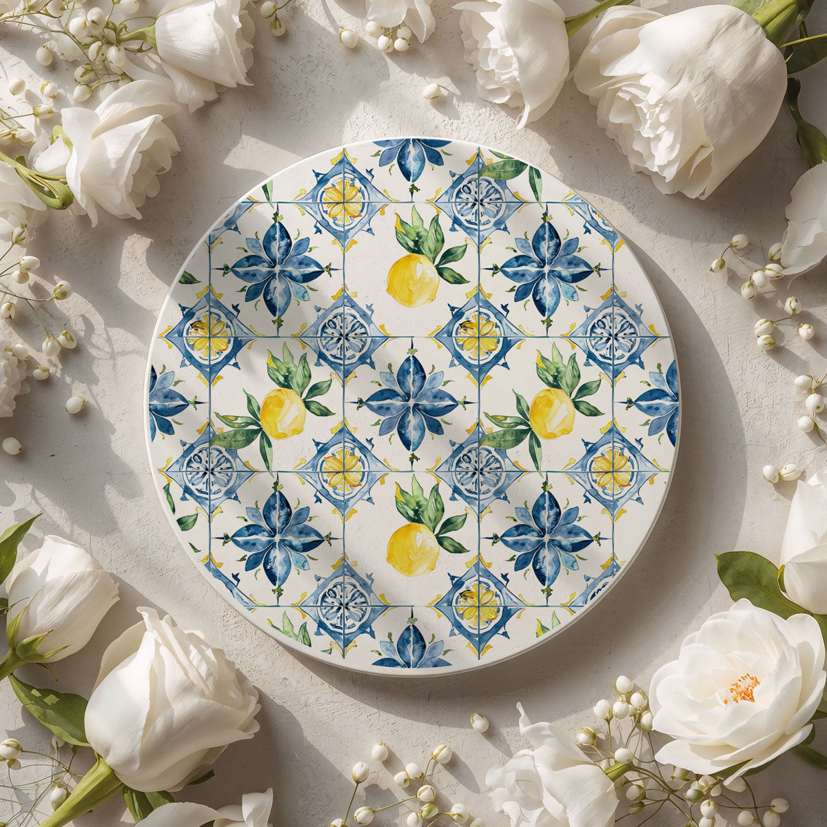 Mediterranean Lemon Ceramic Coaster