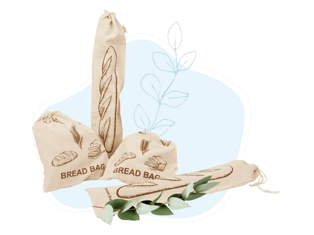 Linen Bread Bags - Reusable Storage for Homemade Bread