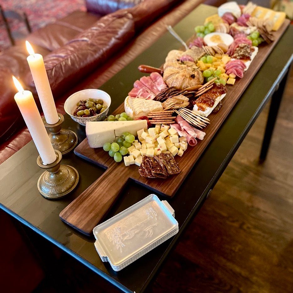 Handmade American Walnut Charcuterie Board - Vintage French Bread Board Style-36"