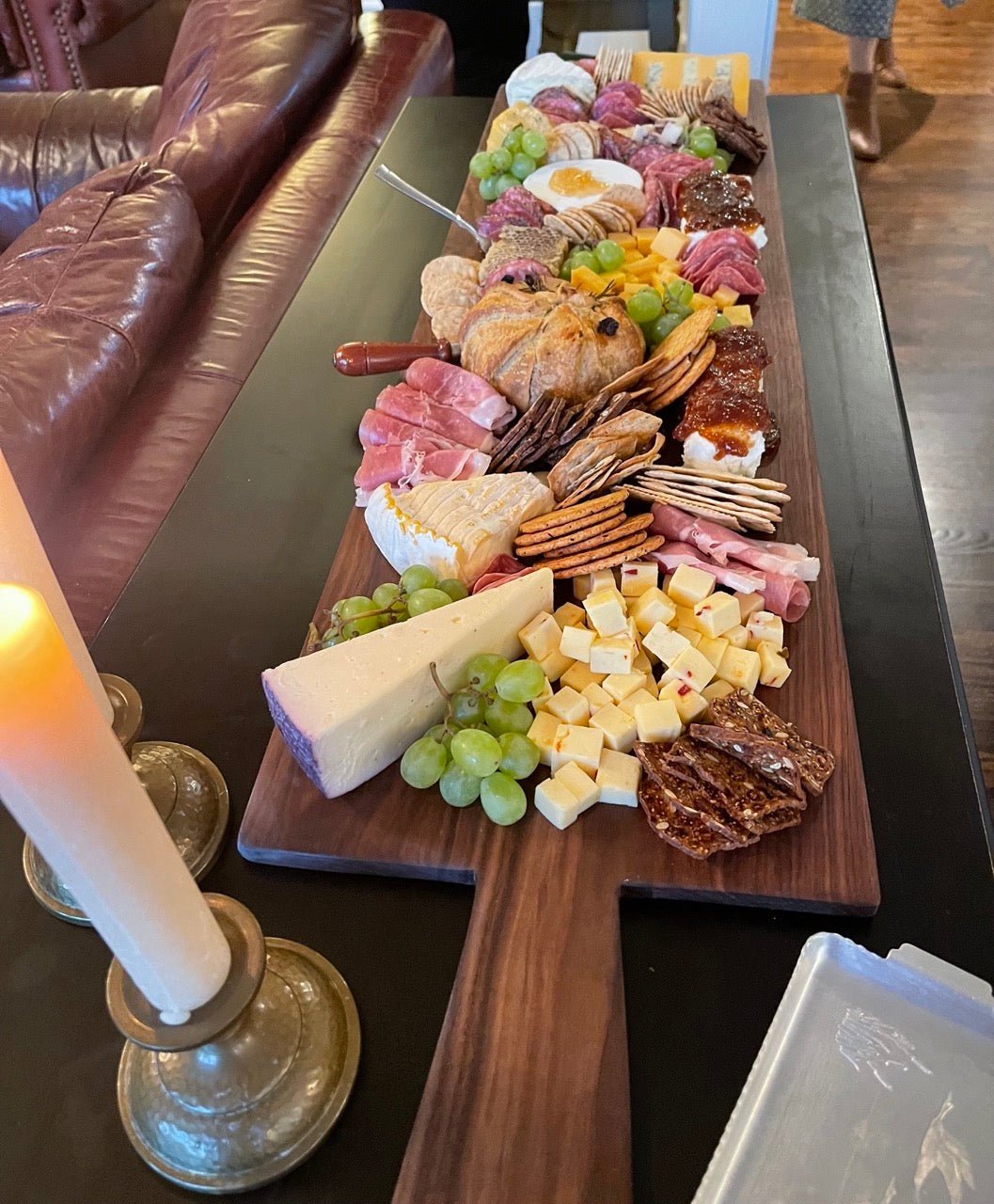 Handmade American Walnut Charcuterie Board - Vintage French Bread Board Style-36"