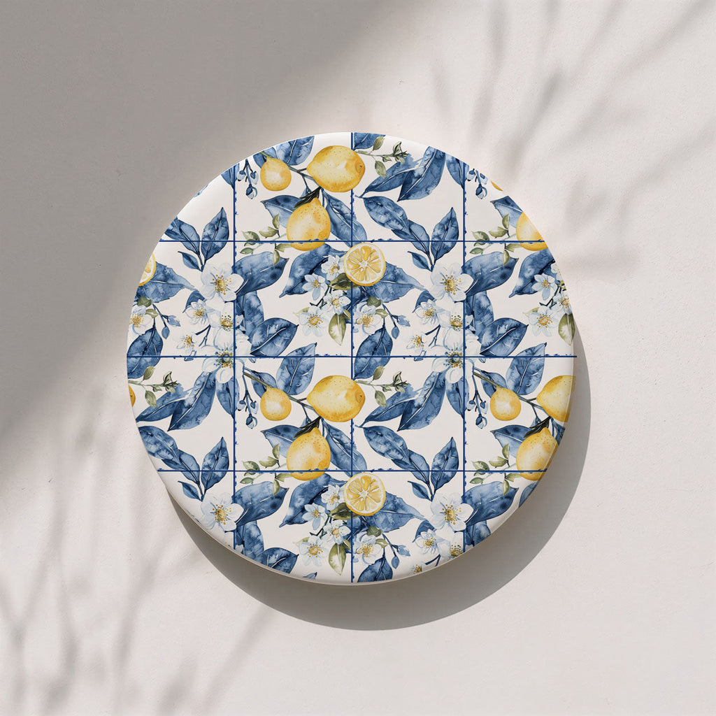 Mediterranean Lemon Ceramic Coaster