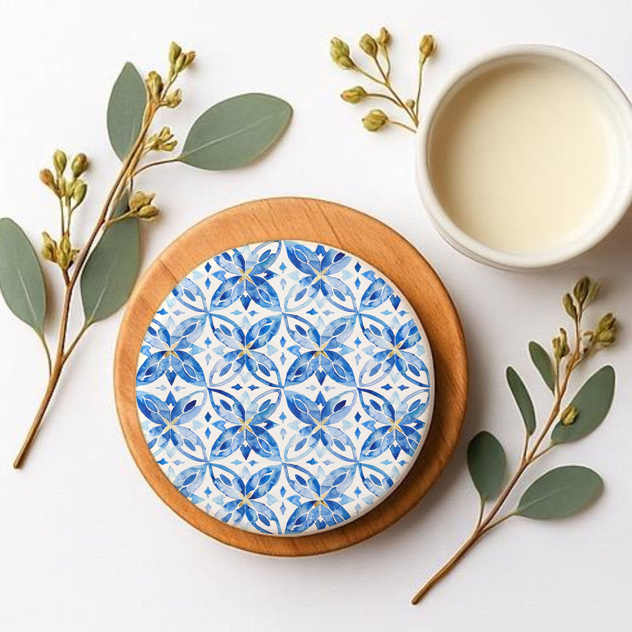Mediterranean Lemon Ceramic Coaster