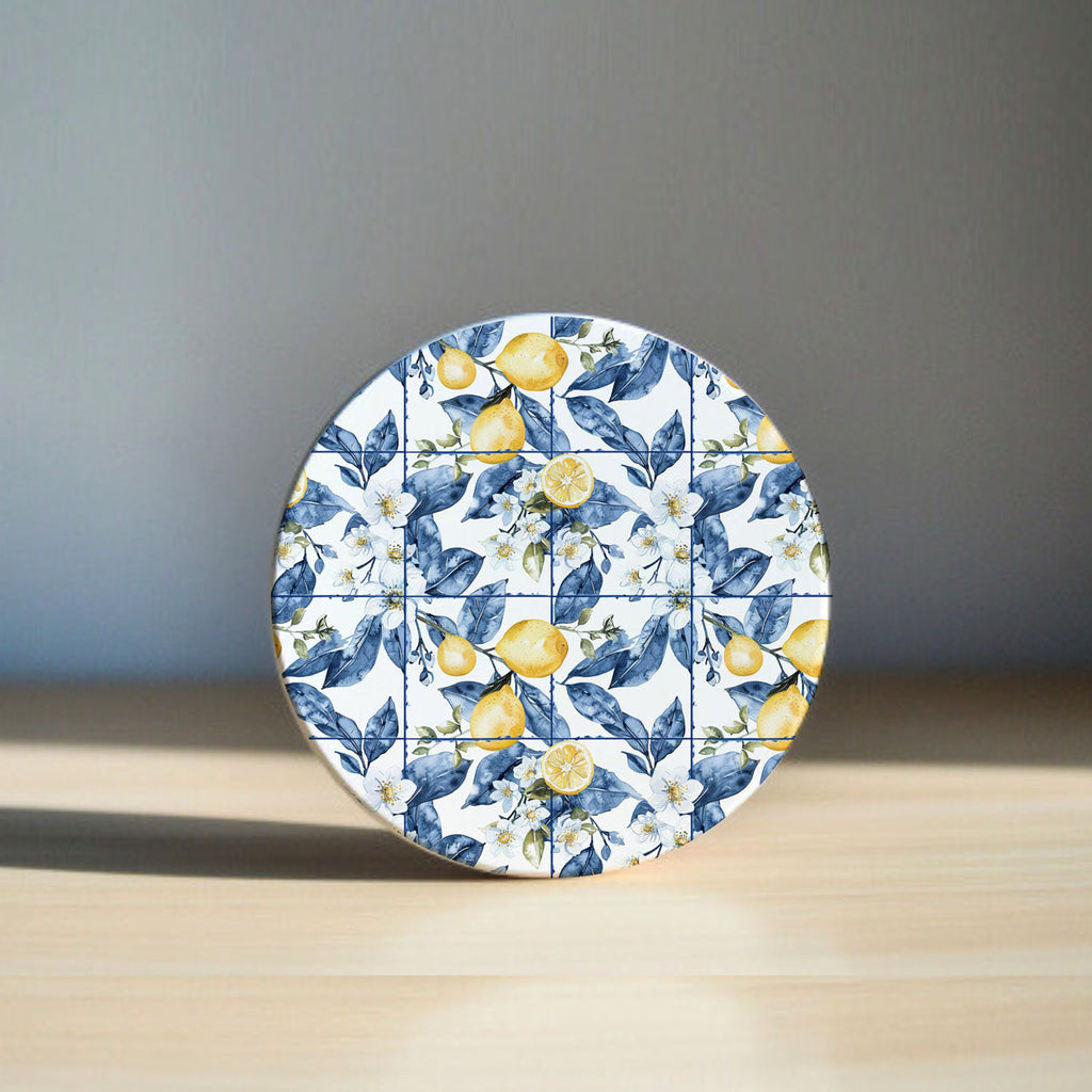 Mediterranean Lemon Ceramic Coaster