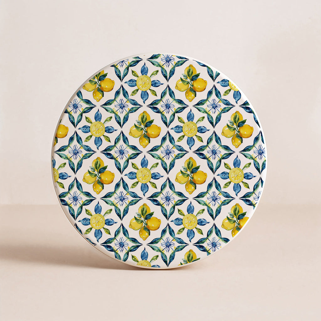 Mediterranean Lemon Ceramic Coaster