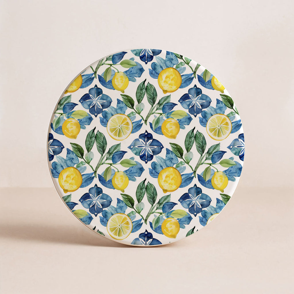 Mediterranean Lemon Ceramic Coaster