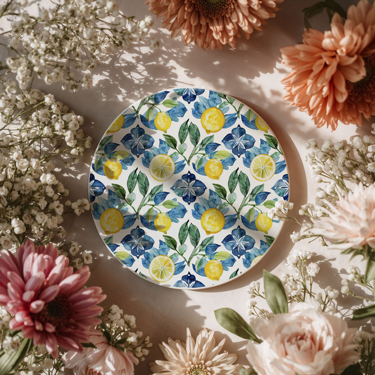 Mediterranean Lemon Ceramic Coaster