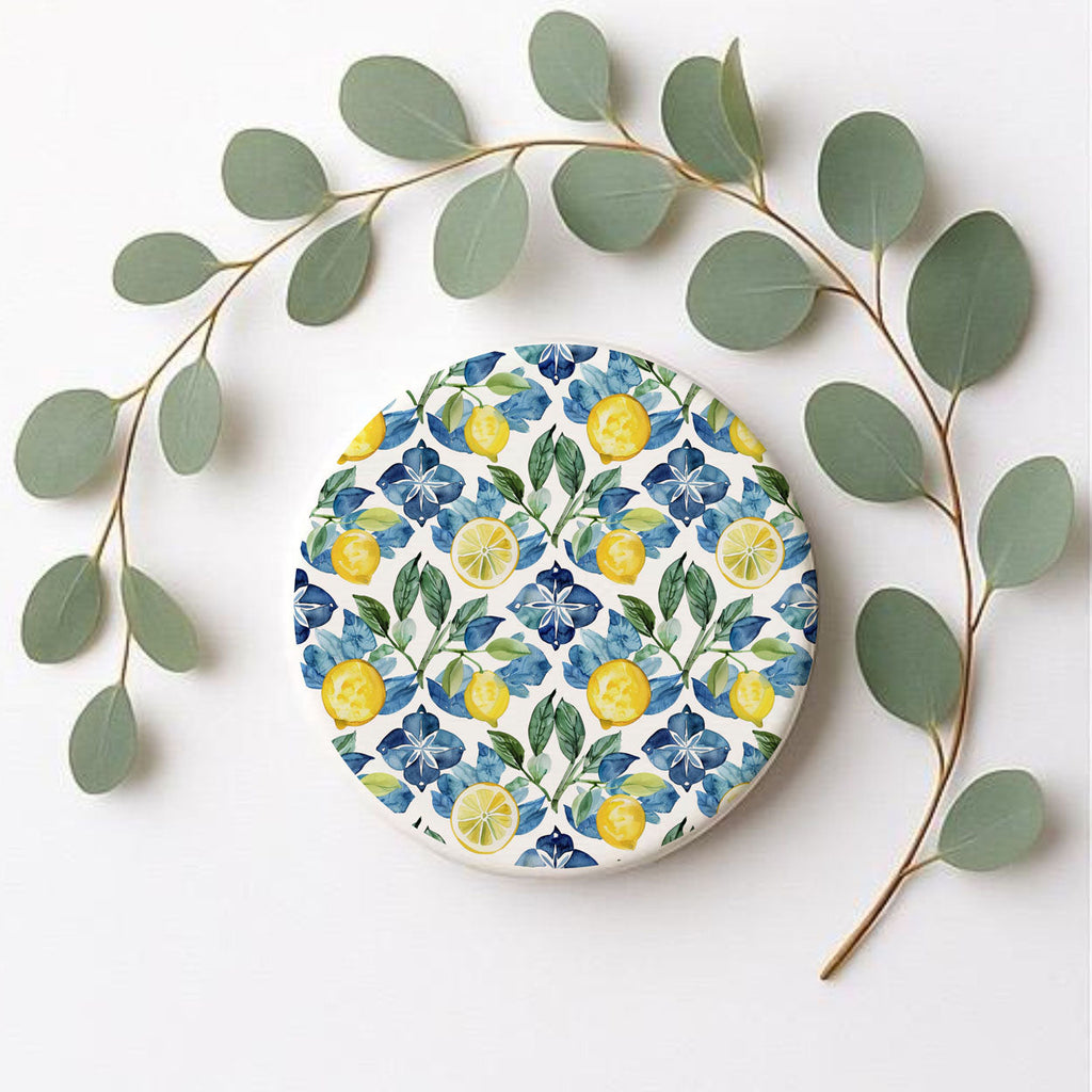 Mediterranean Lemon Ceramic Coaster