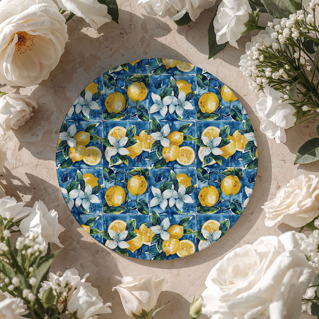 Mediterranean Lemon Ceramic Coaster
