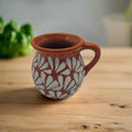 White Talavera Mug | Authentic Handmade Mexican Clay Pottery Mug