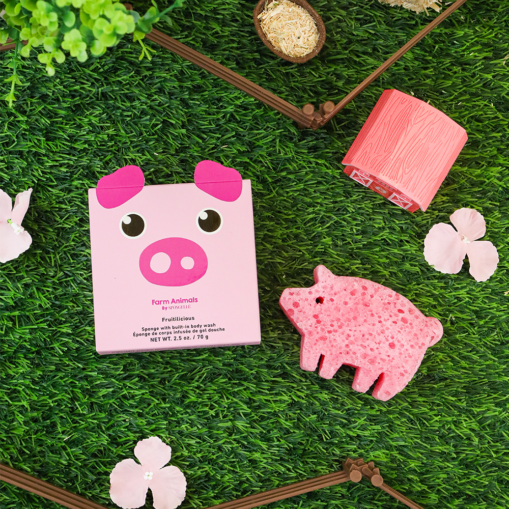 Peggy Pig Body Wash Infused Buffer | Farm Animals Collection