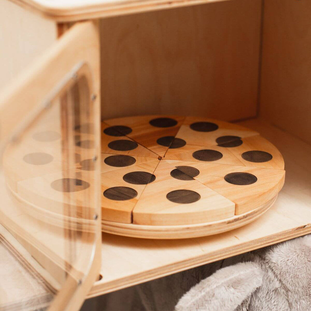 Wooden Pizza Play Set - Montessori Kitchen Toy for Kids