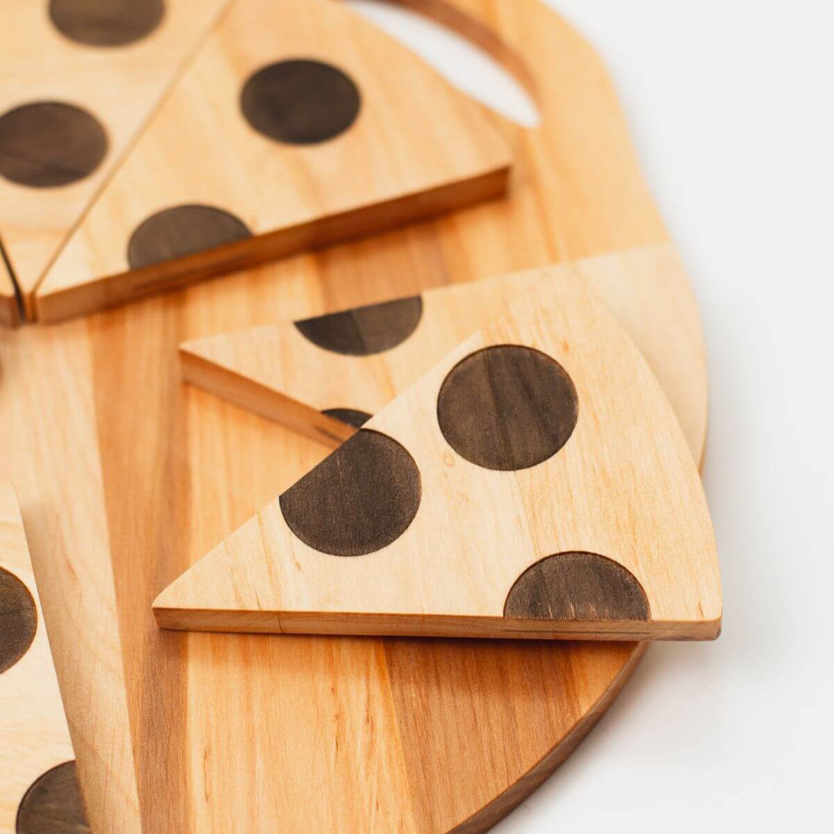 Wooden Pizza Play Set - Montessori Kitchen Toy for Kids