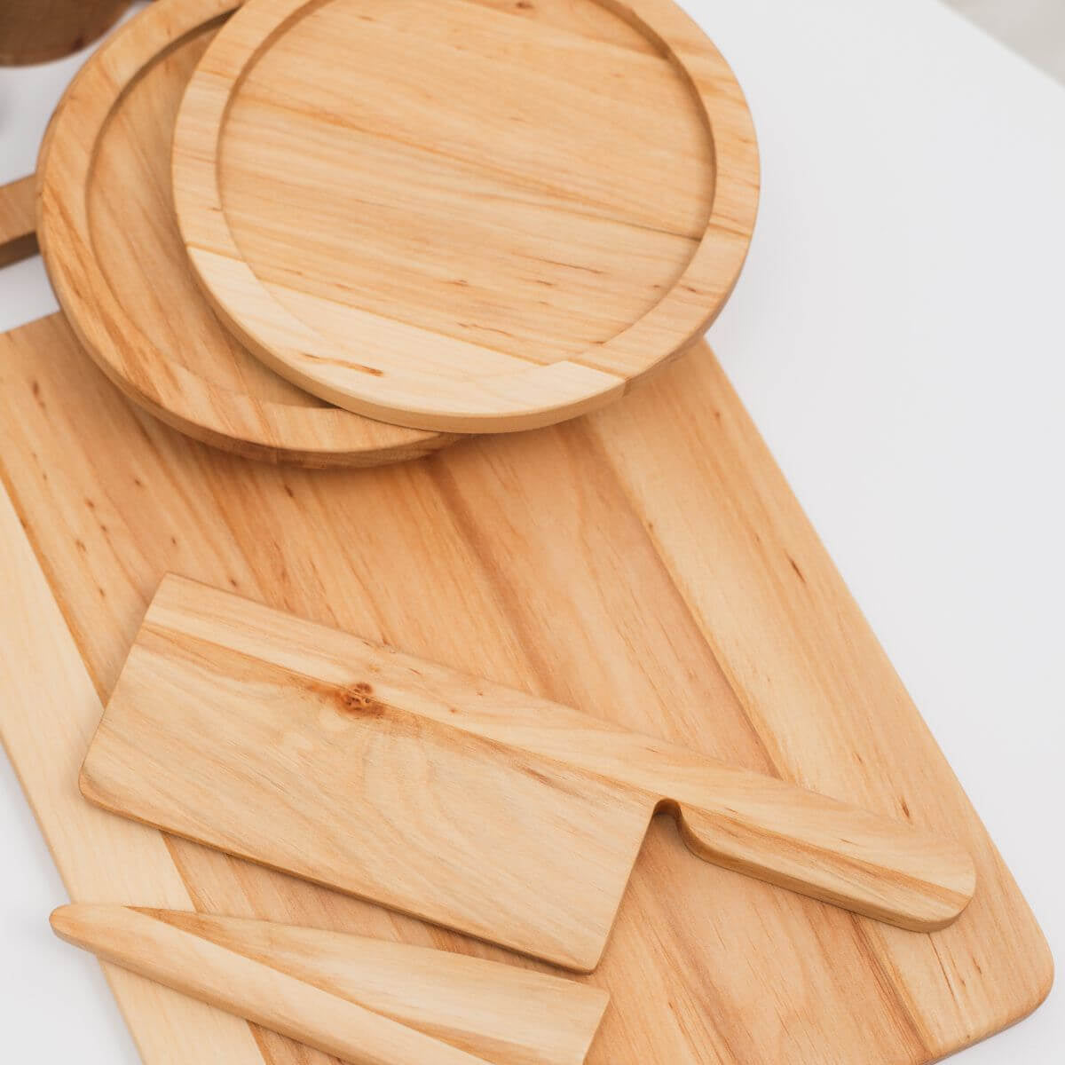 Wooden Play Kitchen Dish Set - Montessori Pretend Play for Kids