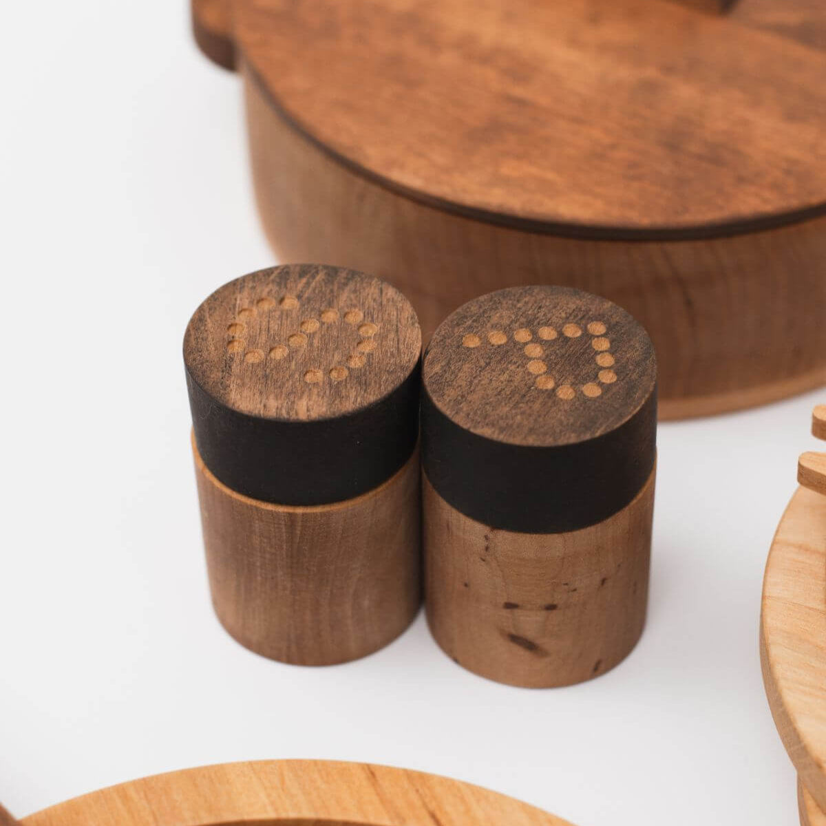 Wooden Play Kitchen Dish Set - Montessori Pretend Play for Kids