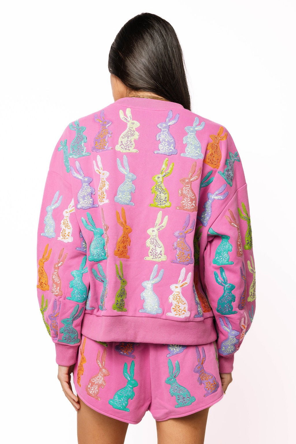 Queen of Sparkles Purple Easter Bunny Sweatshirt
