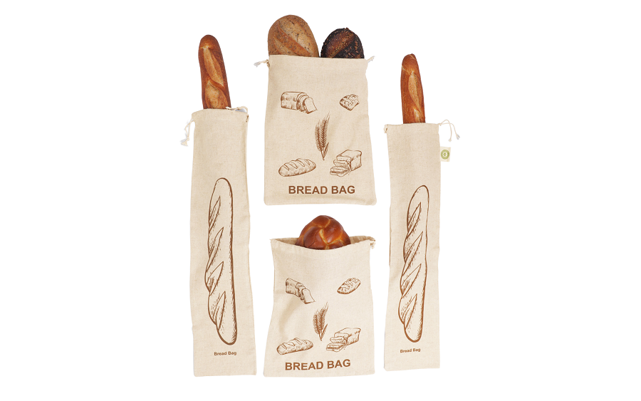 Linen Bread Bags - Reusable Storage for Homemade Bread
