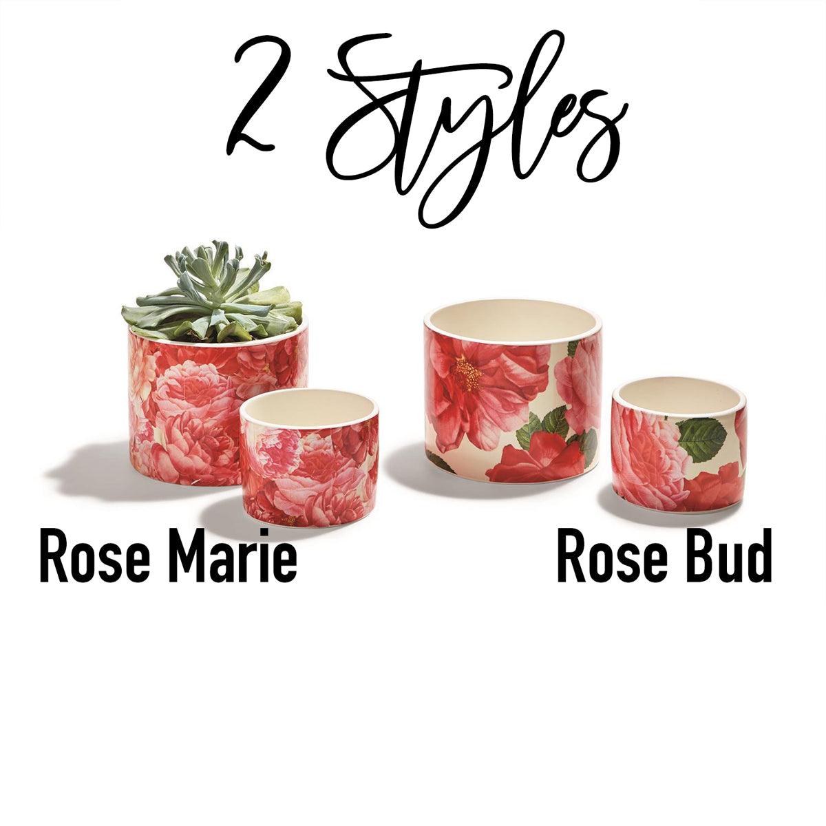 Rose Marie Floral Ceramic Cachepot Vase