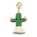 Handcrafted Cactus Crochet Keychain - Desert Green