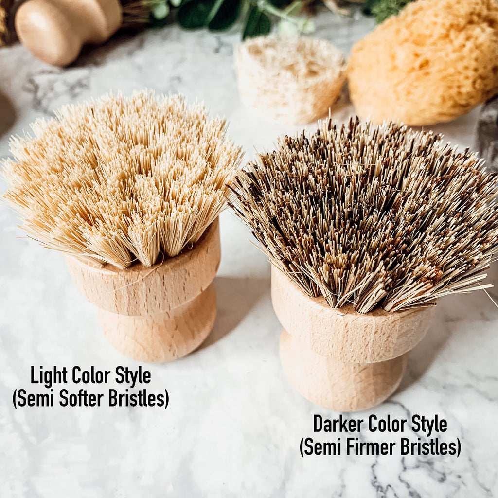Natural Sisal Cleaning Brush - Beech Wood Kitchen Scrubber