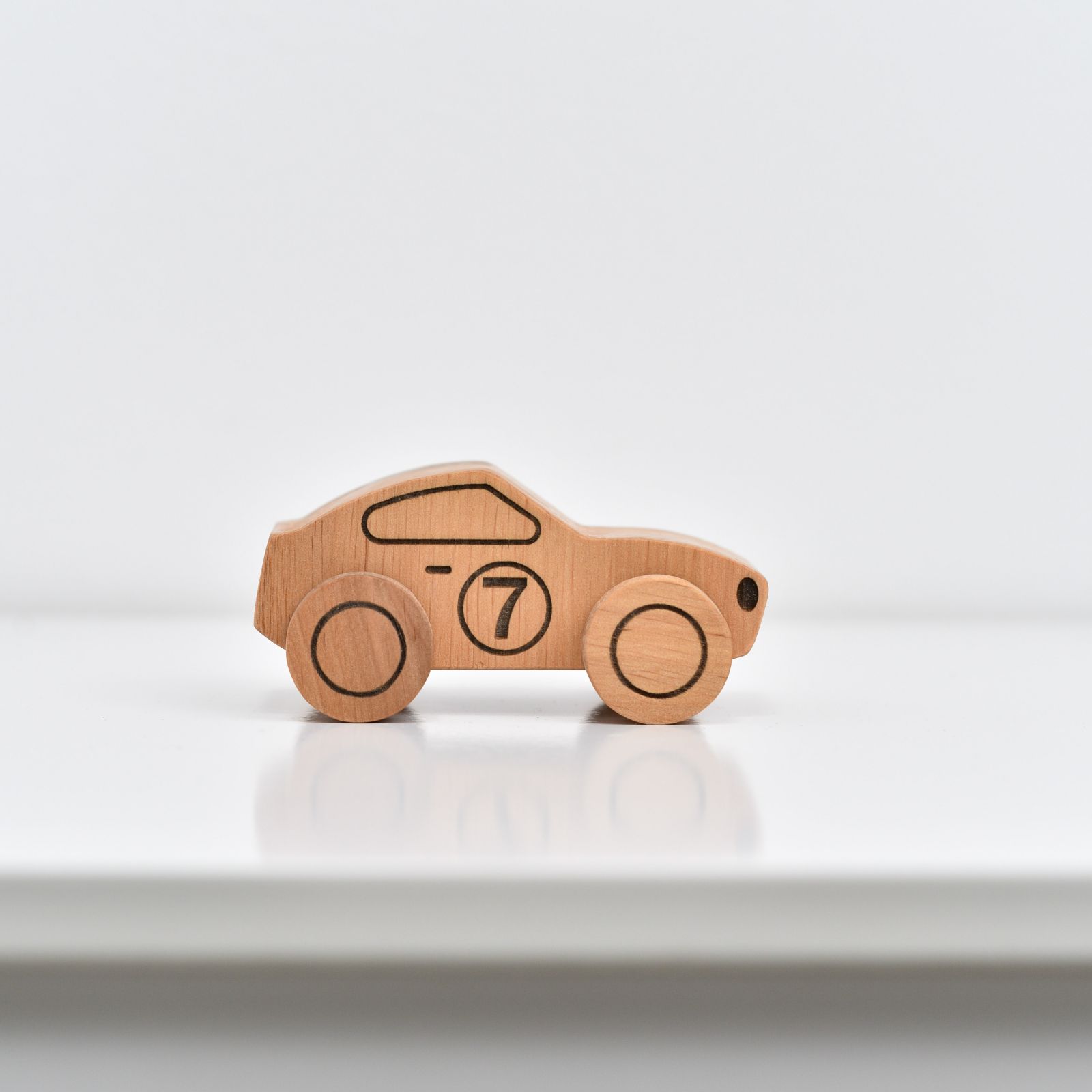 Handcrafted Wooden Toy Cars - Natural Alder Wood Vehicles