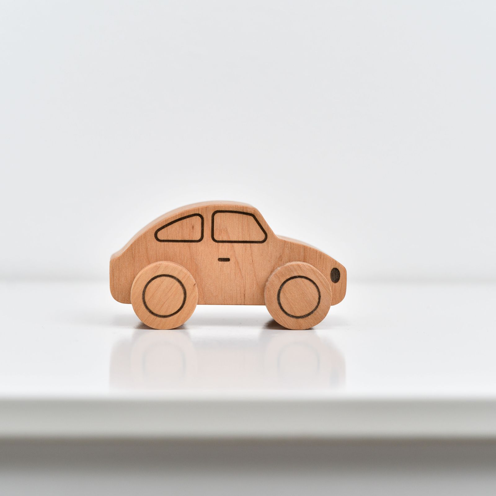 Handcrafted Wooden Toy Cars - Natural Alder Wood Vehicles
