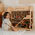 Wooden Toy Car Garage Storage Organizer