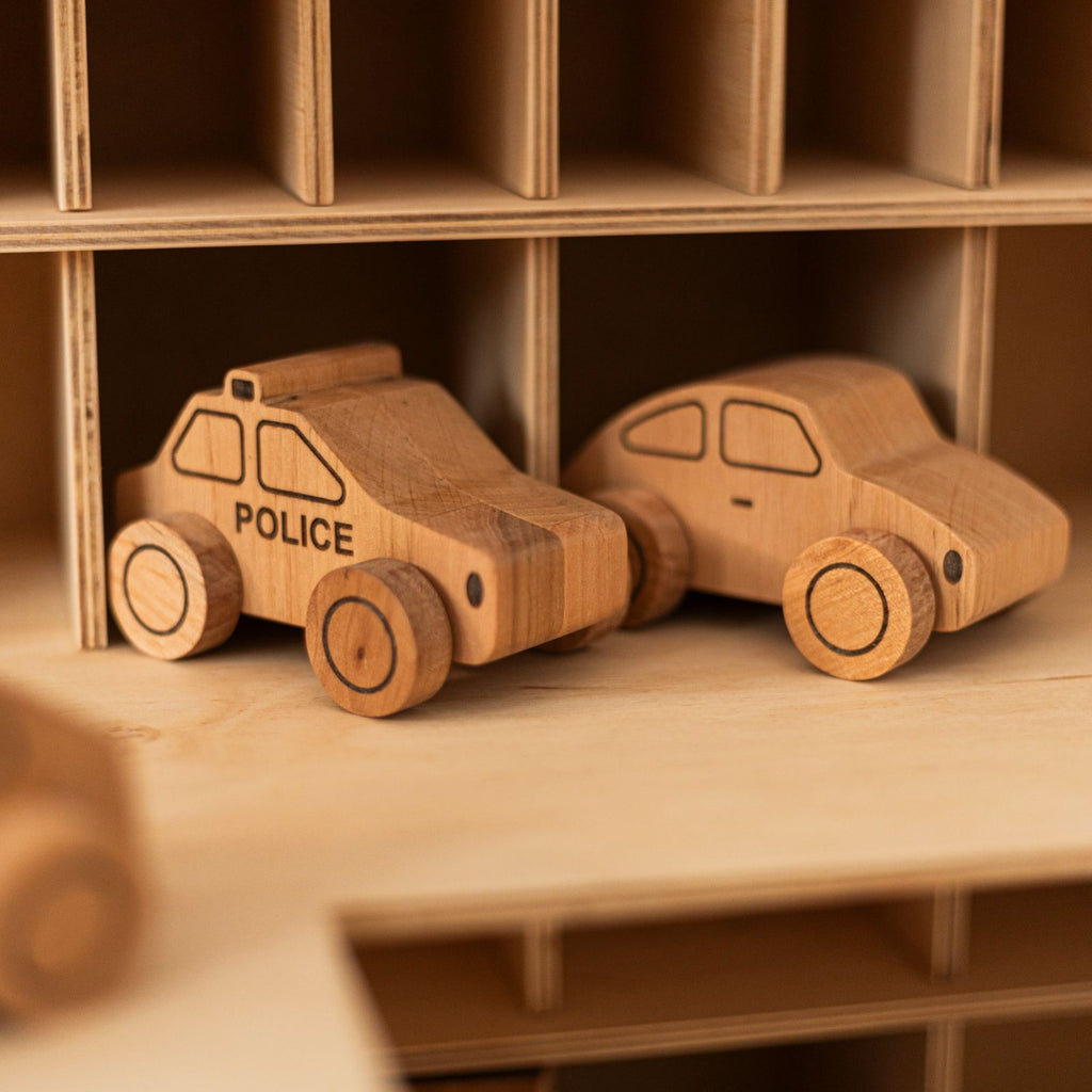 Handcrafted Wooden Toy Cars - Natural Alder Wood Vehicles