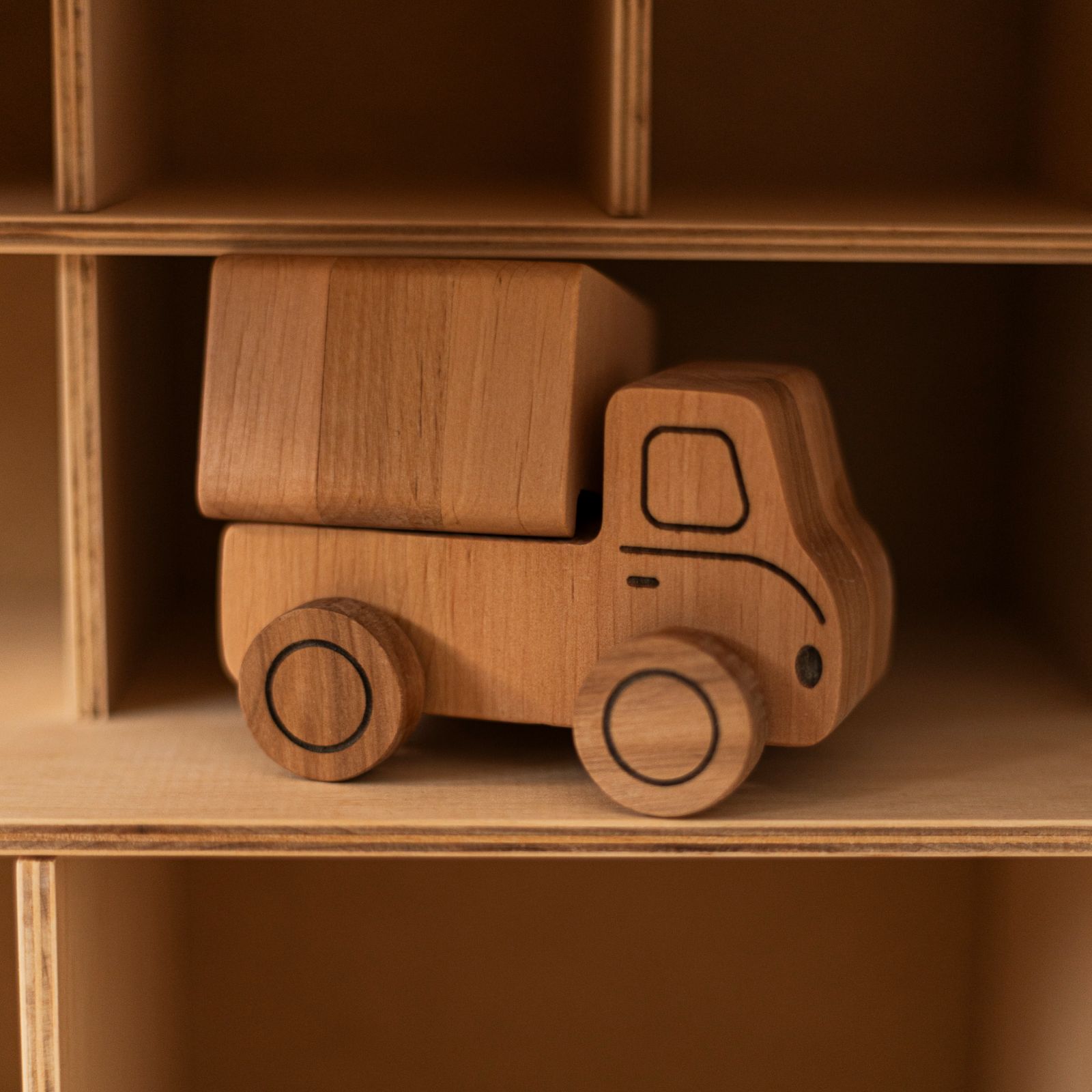 Handcrafted Wooden Toy Cars - Natural Alder Wood Vehicles