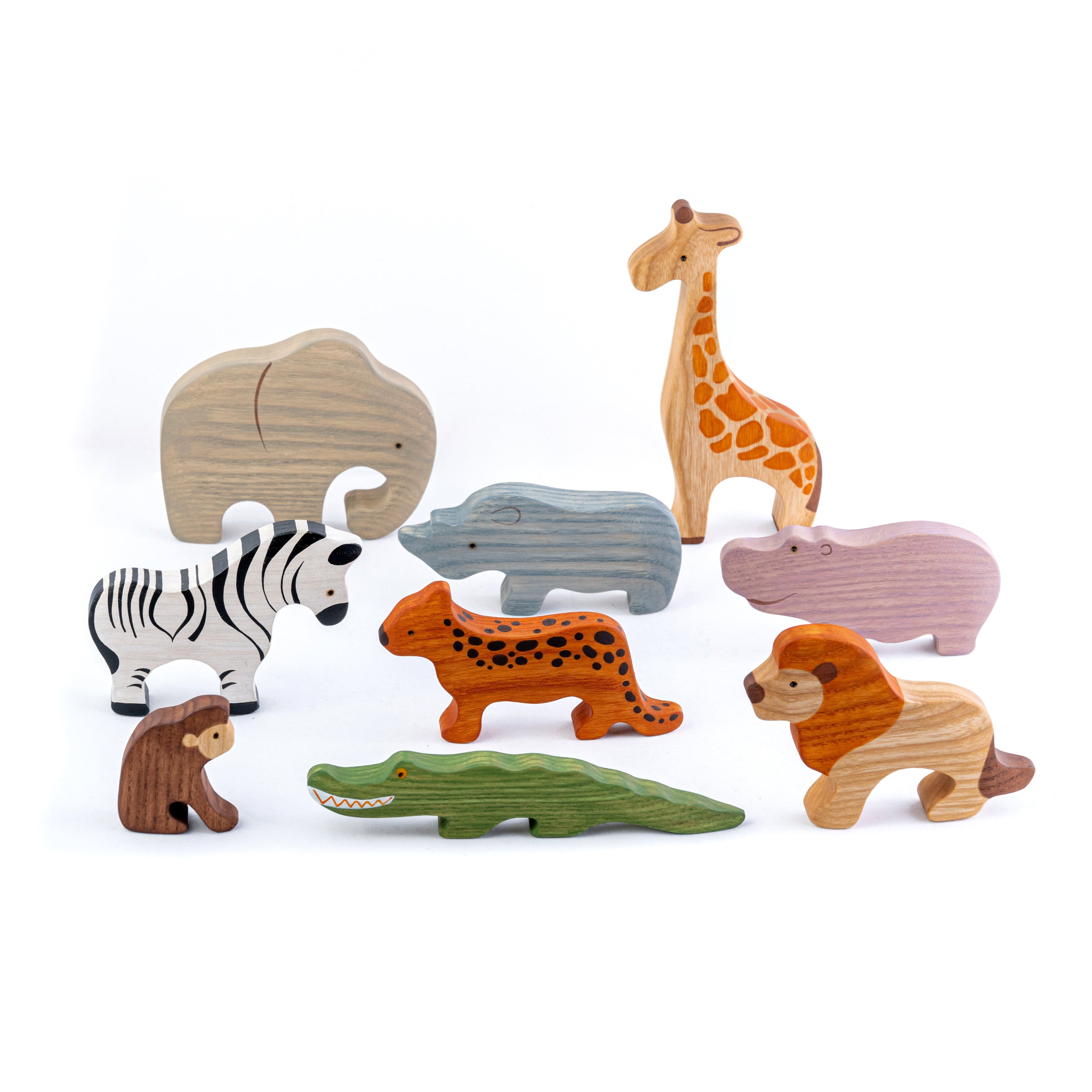 Waldorf African Safari Set - Hand-Painted 9 Animals